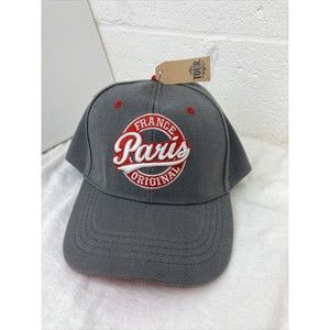 Brand New Tour Paris France Original Hat Gray And Red White Cap.